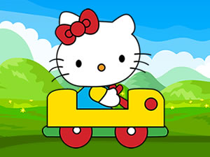 Hello Kitty Car Jigsaw